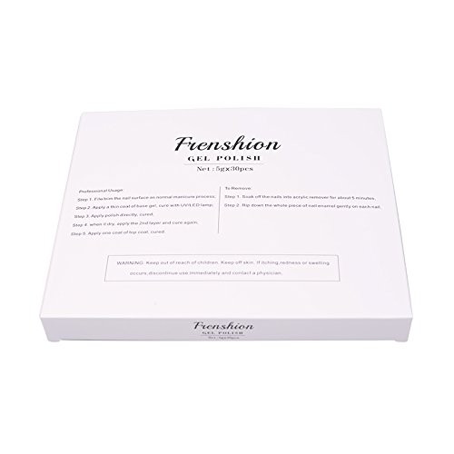 Frenshion Kit de 30 Farben Nagellack UV LED Gel Nail Polish Auflösbarer Gellack Nail Art Kit - 7