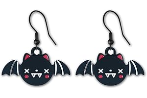 LUTAKU Halloween Earrings for Women Girls Drop Dangle Earrings with Spider Ghost Skull Bat Patterned Earrings Halloween Jewelry Set Party Dress Decor