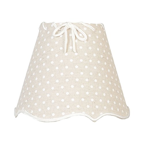 Clayre & Eef 6LAK0244 Lampenschirm natürlich gepunktet ca. Ø 17 x 13 cm / E14