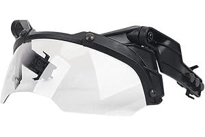 AQ zxdc Casco Tattico Fast Airsoft, con Visiera di Protezione Integrale, Copricasco Torcia per Occhiali con Luce Lampeggiante, Passamontagna, per Giochi di Guerra D'azione di Tiro al Paintball