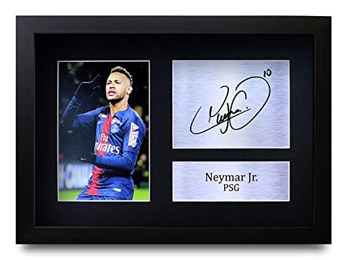 HWC Trading Neymar Jr Signé Image Autographe Imprimé Impression Photo Cadeau D'Affichage pour PSG Fans De Football