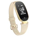 Frauen Fitness Tracker Mit Pulsmesser, Schlanke Smart Armband, Wasserdichte Schrittzähler Uhr Mit Schlaf Monitor