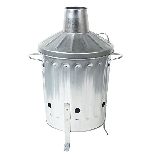 CrazyGadget® 15L 15 Litre Galvanised Metal Incinerator Mini Garden Fire
