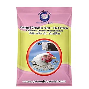 Growel Growmin Forte Plus- Chelated Minerals Supplements for Birds,Goat,Pigs,Horse,Cow, Buffalo,Poultry & Other Farm Animals - 5 kg.