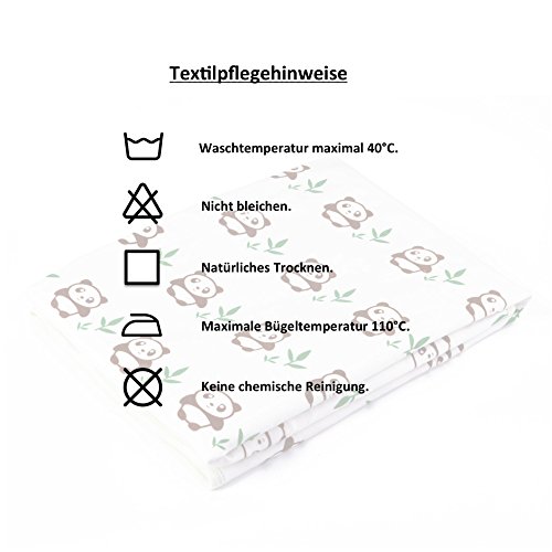 Babydecke / Kinderdecke / Babybettdecke / Erstlingsdecke mit niedlichem Panda Motiv aus SUPER KUSCHELIGER Baumwolle für Jungen und Mädchen - 8