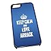 Produktbild Schwarz Cover für iPhone 5/5S 0778 blau Keep Calm und Love Arrak