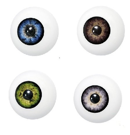 Grimas Theatrical False Artificial Eye in Brown- Prop Character, Fancy Dress