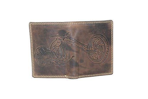 Frédéric&Johns ® - Portefeuille pour biker en cuir de buffle véritable - Porte cartes didentité Frédéric&Johns ® - Portefeuille pour biker en cuir de buffle véritable - Porte cartes didentité