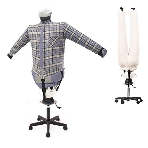 EOLO Plancha Secadora Plancha y Seca en automatico Camisas Blusas Pantalones Refresca Ropa con Aire frío Soporte con Ruedas Planchado Vertical Profesional 6 años de garantía SA06 INOX SP