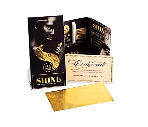 Rolls Kiffer Geschenkset – 40x Rolls Smart Filter Tips – Shine 24K Gold Rolling Papers Regular Size – Eindrehfilter mit Kühlsystem – 1x Gold Blunt Paper - 2