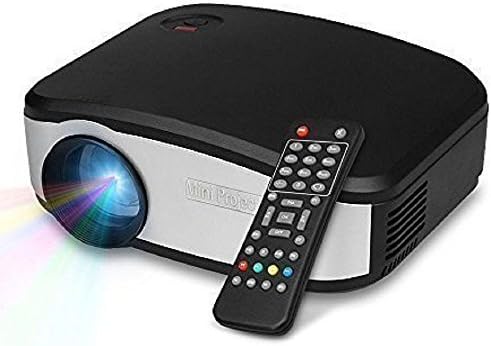 Puronic Vedio Projector,1200 Lumens LED/LCD Portable Projector HD Multimedia for Video Game Movie Cinema-Black (Black)