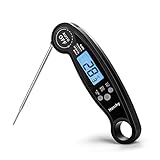 【Materiales seguros y duraderos】 La sonda de 4.8 pulgadas de largo está hecha de acero inoxidable 304 de alta calidad, que es seguro para usar en contacto con los alimentos. La cubierta exterior está hecha de ABS resistente, que dura más que otros materiales inferiores en el mercado, lo que hace que el termómetro sea perfecto para usar en casa o en cualquier lugar.