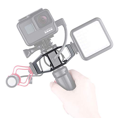 VIJIM Vlogging Mount per Gopro/DJI Osmo Action, con 1/4" Screw Mount Tripod, Cold Shoe Mount per Light Microphone