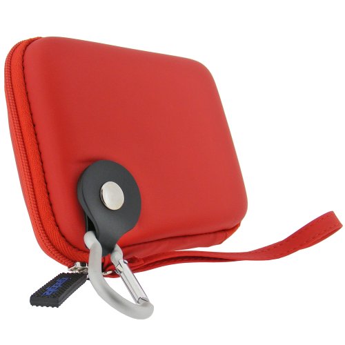 igadgitz Rot EVA Hart Tasche Schutzhülle für Western Digital My Passport Ultra, Ultra Metal, Air, Mac, X & WD Elements 500GB 1TB 2TB 3TB Tragbare Externe Festplatte Etui Case Cover - 5