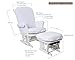 Luxe Basics Cover Me Glider Chair Cover, White Dot