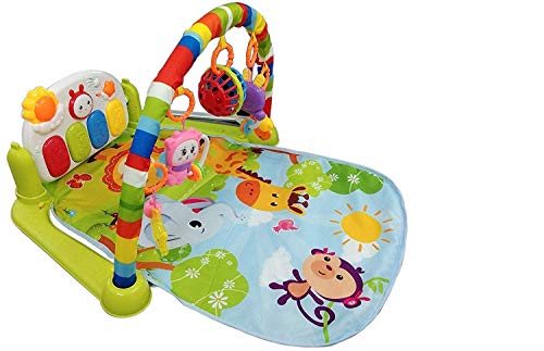 Cable World® Kick and Play Newborn Toy with Piano for Baby, Lay and Play, Sit and Play, Activity Toys, Play Mat Activity Gym for Baby (Multi Color)