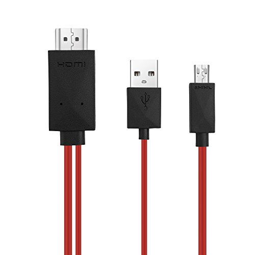 OKCS MHL Kabel 2,0 m für Samsung Galaxy Smartphone / Handy / Tablet (microUSB, 11-polig, HDMI 1080p Full HD) für das S5/S4/Note3/2/NotePRO/TabPRO/Tab3 geeignet