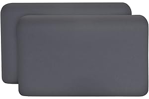 ‎THIRD OF LIFE Kissenbezug 25x40 Dunkelgrau Doppelpack, Perfekt für VOLAR Reise-Kissen, Baumwolle (Double Jersey), Bügelfrei & trocknergeeignet, Kissenhüllen 2er Set mit Reißverschluss, Oeko-Tex Zertifiziert