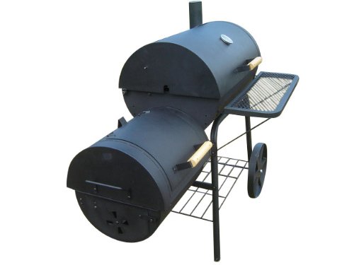 PROFI XXL 90kg-Smoker BBQ GRILLWAGEN Holzkohle Grill Grillkamin 3,5 mm Stahl PROFI-QUALITÄT - 4