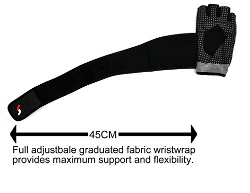 SEEU Trainingshandschuhe Fitnesshandschuhe mit Handgelenkstütze für Krafttraining Gewichtheben und Bodybuilding, 5 Farben, Gr. XS bis XL - 4