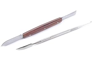 ‎BLUEINOX blueInox 2-teiliges Modellierset: Wachsmesser + Modellierinstrument nach Le Cron/Wachsmesser mit Löffel Edelstahl