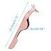 3 Pack Eyelashes Clip Stainless Steel False Eyelashes Extension Applicator Tool Fish Tail Clip Tweezers Nipper Tool (Rose Gold)