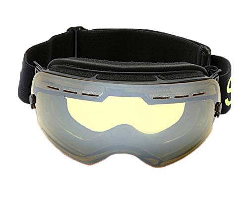 Preisvergleich Produktbild Radbrille Für Brillenträger Große Kugelförmige Winddichte Brille Light Yellow Damen Herren