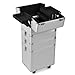 All in 1 Pro Large Aluminium Hairdressing Makeup Vanity Toiletry Storage Nail Case Box Beauty Cosmetics Trolley 4 in 1 (Silver)