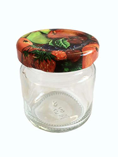 12er Set leere Rundgläser Mini Gläser 53 ml Deckelfarbe Obst To 43 Sturzgläser Honig Kaviar Marmeladengläser Obstgläser Einweckgläser Senf, Honig, Gläser, Einmachgläser, Portionsgläser, Probiergläser, Imker Honiggläser Honigglas