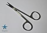 German Iris Scissors, Straight, Smooth, Sharp/Sharp, 4.5