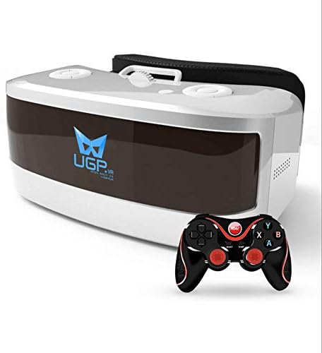 AUHRE 3D VR Glasses Virtual Reality Headset Includes Bluetooth Gamepad Immersive Experience 360 Degree Full Landscape The for Sending Friends and Relatives