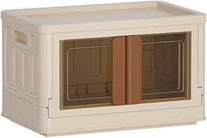 HAIXIN 32L Contenitori Plastica con Coperchio, Scatole per Armadio, Contenitori per Armadio salvaspazio, pieghevole con Ruote, per riporre vestiti utensili da cucina giocattoli libri Set Da 1 Pezzo