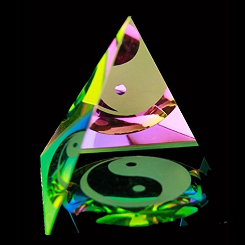 Odisha Bazar Yin Yang Feng Shui Crystal Pyramid per la prosperità Positive Energy, colore: bianco