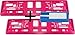 Produktbild Satz (2 Stück) Kennzeichenhalter - PINK - VERSANDKOSTENFREI! - Premiumqualität! - Nummernschildhalter Kennzeichenträger Nummernschildträger Kennzeichenverstärker Nummernschildverstärker