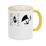 LookMyKase Mug/Tasse - Bord Jaune - j Peux Pas j AI Planche a Voile