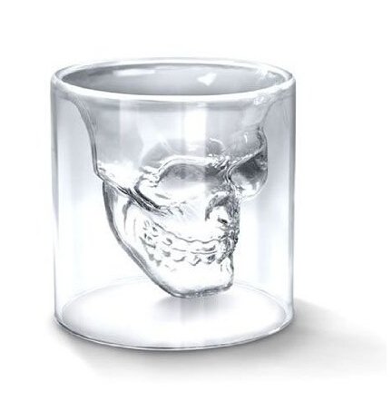 Glas,Totenkopf,Schädel,Skull Head,Alkohol,Schnaps,Shot