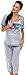 Zeta Ville - Women's Maternity Nursing Pyjamas Soft Jersey Cartoon Print - 218c (Turquoise, UK 12)