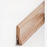 altura: 60 mm - Ancho: 20 mm 75 metros «Südbrock» Rodapié / zócalo «München» (MDF revestido / 722.612) - pino