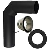 HITZEBESTÄNDIGE LACKIERUNG - Das Rauchrohr hat eine Materialstärke von 2mm und eine schwarze, hitzebständige Senotherm-Lackierung. Dank der hochwertigen Komponenten können Sie sicher sein, dass Sie lange Freude an unseren Rauchabzugsrohren haben werden!