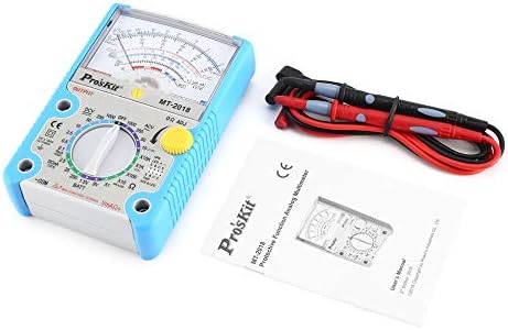 fggfgjg Pros'Kit Analog Multimeter Safety Standard DC AC Voltage Resistance Multimeter(Blue)