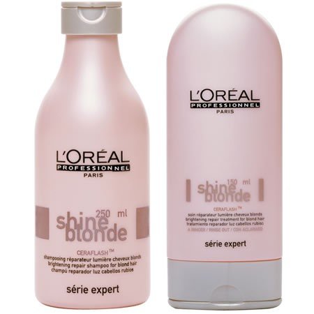 L'OREAL PROFESSIONNEL Serie Expert SHINE BLONDE Shampoo 250ml and Conditioner 150ml Duo Pack