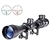 Produktbild Pinty 3-9x40mm Zielfernrohr Luftgewehr Green & Red lights illumination Scope Mil Dot Illumination Riflescope mit Halterung und Flip-up Cover für Jagd