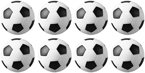 Table Soccer Foosballs Game Replacements 32mm/1.26 In Mini Football Balls Black and White, Set of 8