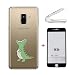 Produktbild Ttimao Kompatibel mit Samsung Galaxy J6 2018 Hülle Ultra-Dünne Transparent Flexibel TPU Silikon Handyhülle [Gehärteter Glas Film] Stoßfest Anti-Scratch Schutzhülle-Dinosaurier