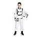 Produktbild Kostümplanet® Astronauten Kostüm für Kinder + Astronauten Ausweis Astronautenkostüm Kinderkostüm Größe 128