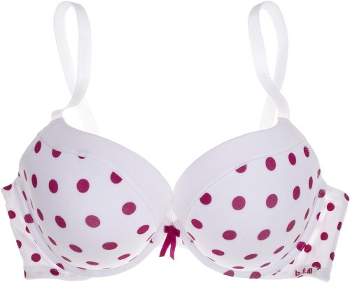 Beautifull Padded Wirebra Pink Dot White 34E