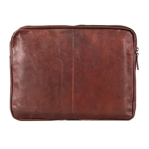 Laptoptasche H  lle f  r 15 4    15 6 zoll BERLINER BAGS    Amot    aus Leder Wasserdichte Notebooktasche Schutzh  lle mit Reissverschluss DIN A4 Brau