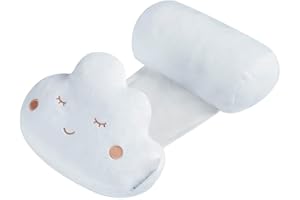 Tinéo - Cale Bébé Cloudy - 2 En 1 Cale Bébé Et Peluche - Ajustable- 23x32cm