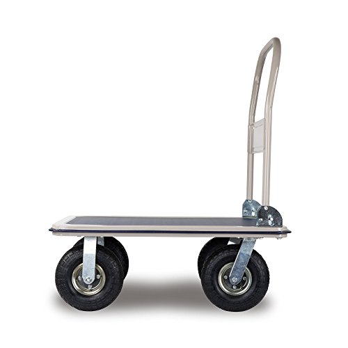 Plattformwagen 300 kg luftbereift Transportwagen Handwagen Transportkarre SN300C - 8