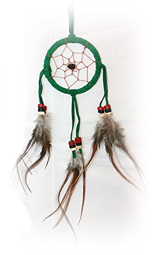 10 x Mini Traumfänger Wildleder zarte spitze Federn 6 cm. Ring verschiedene FARBEN Kinder Dreamcatcher 090 - 6